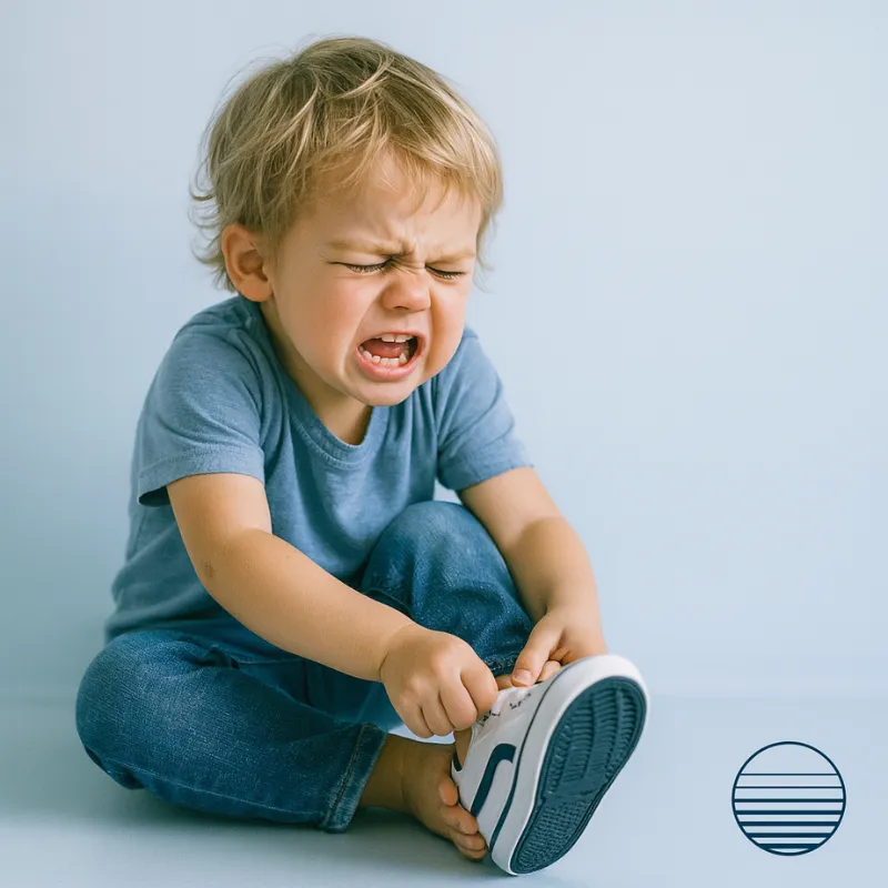 Weinendes Kind mit Trennungsangst vor dem Kindergarten